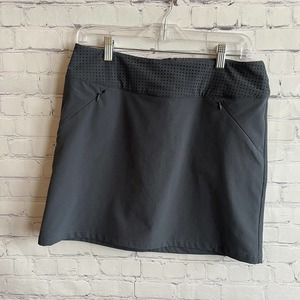 Title Nine Womens Athletic Tennis Mini Skirt Size 6 Grey Zip Pocket Golf